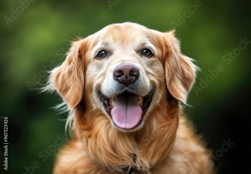 Golden Retriever Portrait: A Happy Dog Smile