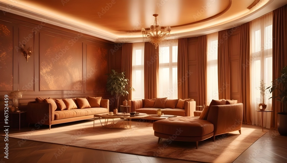 Photo interior modern design room 3d illustration; Photo interior modern design room 3d illustration;