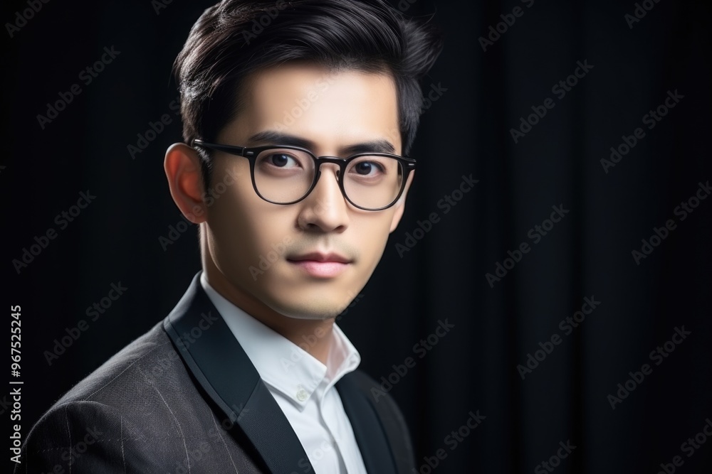 A well-dressed young man wearing glasses, conveying a professional and stylish appearance. A well-dressed young man wearing glasses, conveying a professional and stylish appearance.