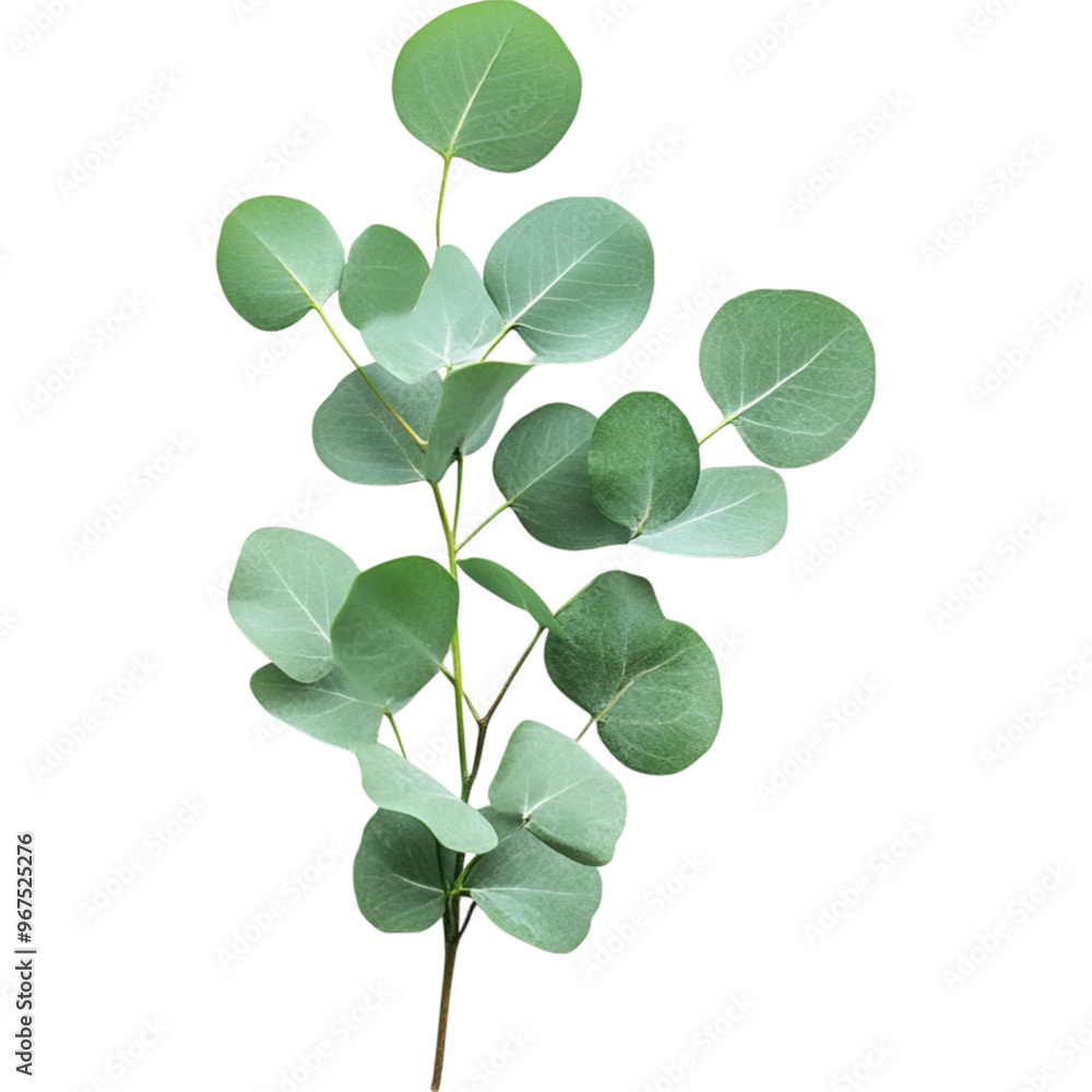 Vibrant Eucalyptus Leaf with Rich Green Tones Isolated Vibrant Eucalyptus Leaf with Rich Green Tones Isolated