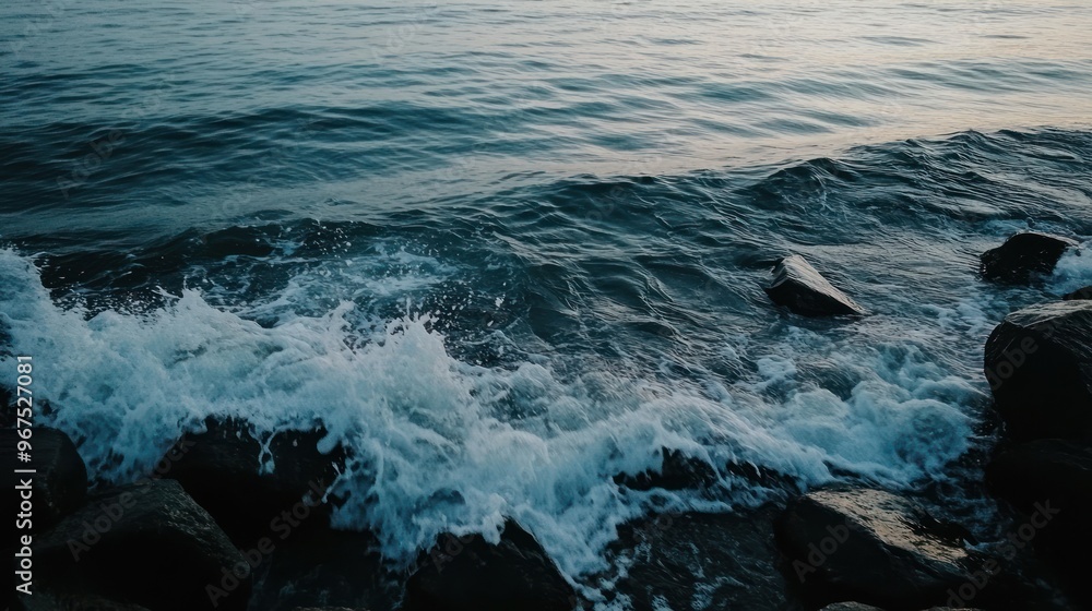 Ocean Waves Crashing on Rocks Ocean Waves Crashing on Rocks