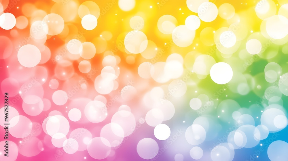 Abstract Rainbow Bokeh Background with Soft Pastel Colors and Blurred Lights Abstract Rainbow Bokeh Background with Soft Pastel Colors and Blurred Lights