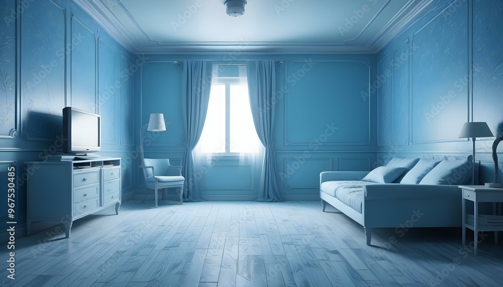 Photo interior modern design room 3d illustration; Photo interior modern design room 3d illustration;