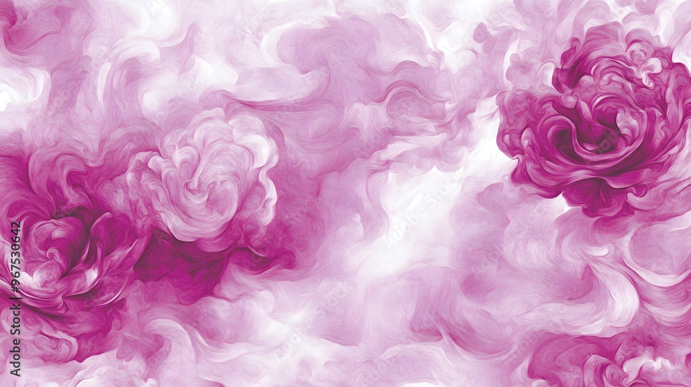 Abstract Pink and White Swirling Floral Pattern Abstract Pink and White Swirling Floral Pattern
