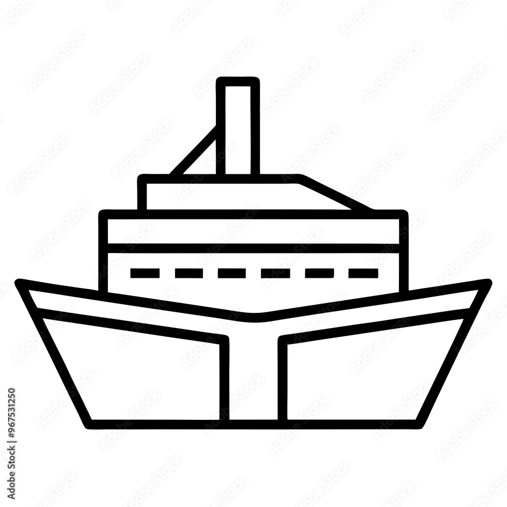 line art of a ship icon vector illustration line art of a ship icon vector illustration
