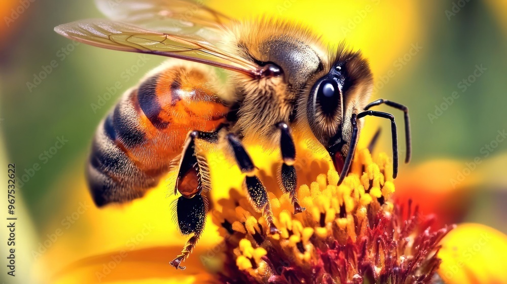 Honeybee Gathering Pollen Honeybee Gathering Pollen