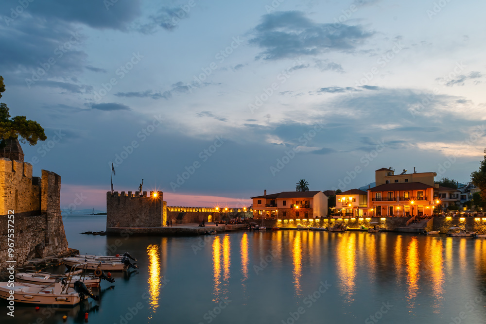 Famous port of Nafpaktos in Greece.
Famous port of Nafpaktos in Greece.