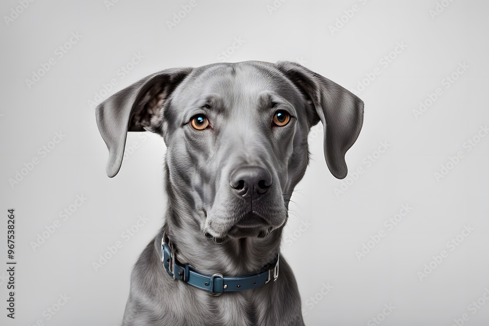Blue lacy dog on white background, Ai Generated Blue lacy dog on white background, Ai Generated