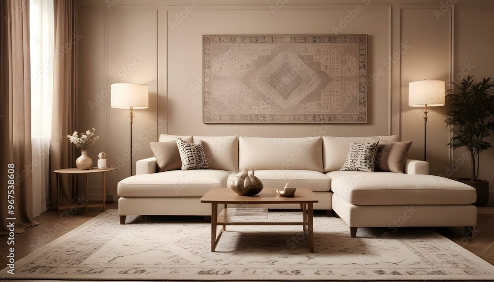 Photo interior modern design room 3d illustration; Photo interior modern design room 3d illustration;