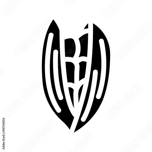 cardamom pods ayurvedic herb glyph icon vector. cardamom pods ayurvedic herb sign. isolated symbol illustration