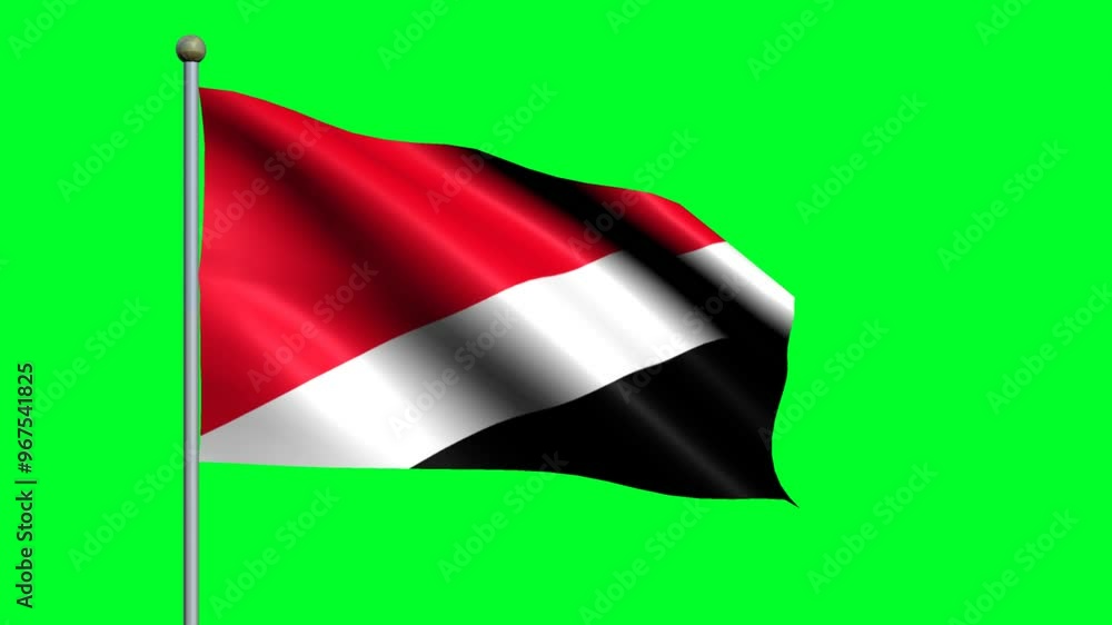 Flag of Sealand Principality country. 3D waving animated flag. Flag of Sealand Principality country. 3D waving animated flag.
