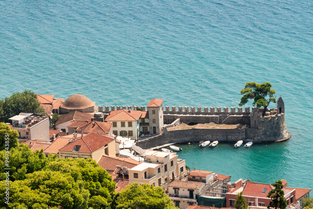 Nafpaktos beautiful port in Greece.