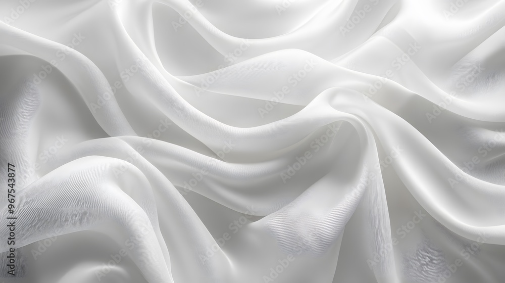 White flowing fabric, silky texture, elegant drapery, floating cloth, dynamic movement, graceful folds, ethereal material, lightweight textile, soft waves, abstract form. White flowing fabric, silky texture, elegant drapery, floating cloth, dynamic movement, graceful folds, ethereal material, lightweight textile, soft waves, abstract form.