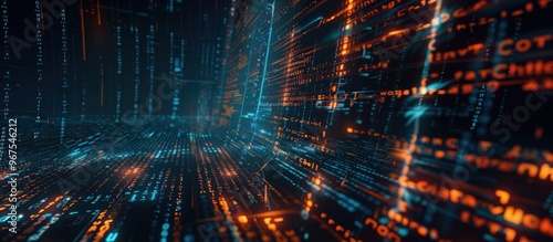 Wallpaper Mural Digital Code Abstract Torontodigital.ca