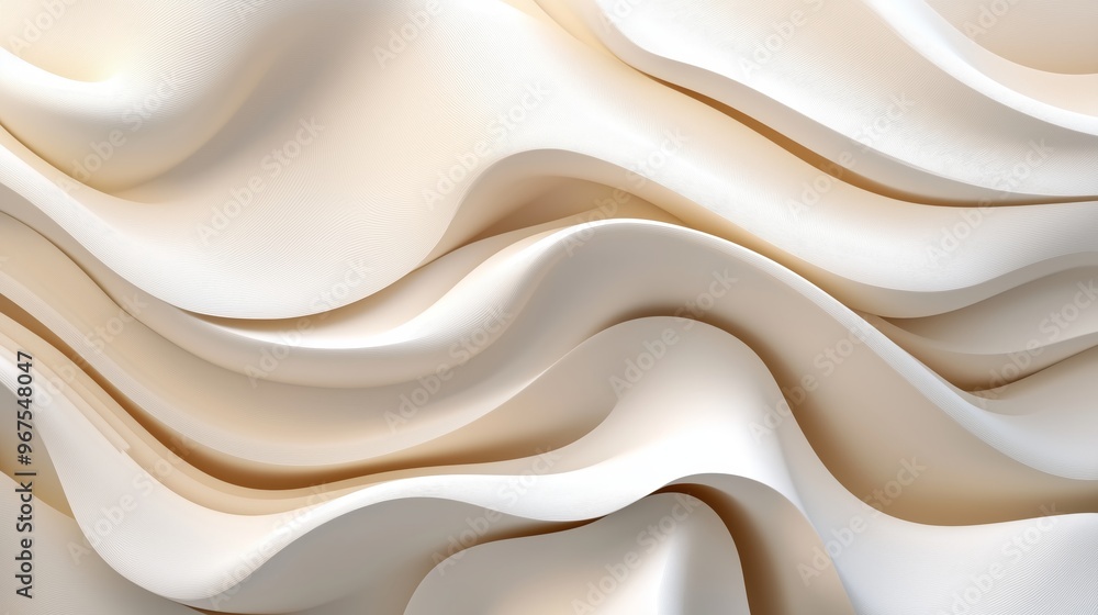 Abstract wavy shapes in beige and white colors. Abstract wavy shapes in beige and white colors.
