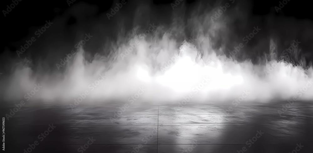 Abstract white smoke on a black background with. Abstract white smoky fog over a dark background, an empty scene. Abstract white smoke on a black background with. Abstract white smoky fog over a dark background, an empty scene.
