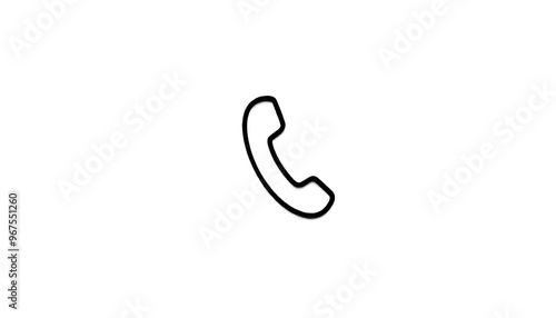 Phone symbol icon on a plain white background