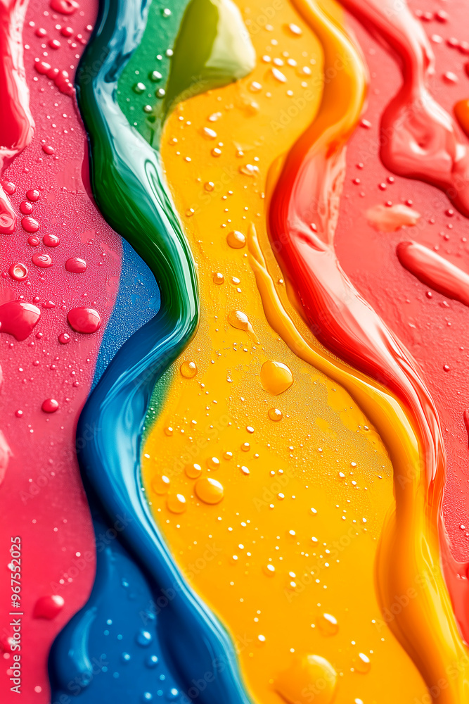Vivid paint streaks blend into one another bringing a burst of creative energy and vibrant self-expression to the canvas Vivid paint streaks blend into one another bringing a burst of creative energy and vibrant self-expression to the canvas