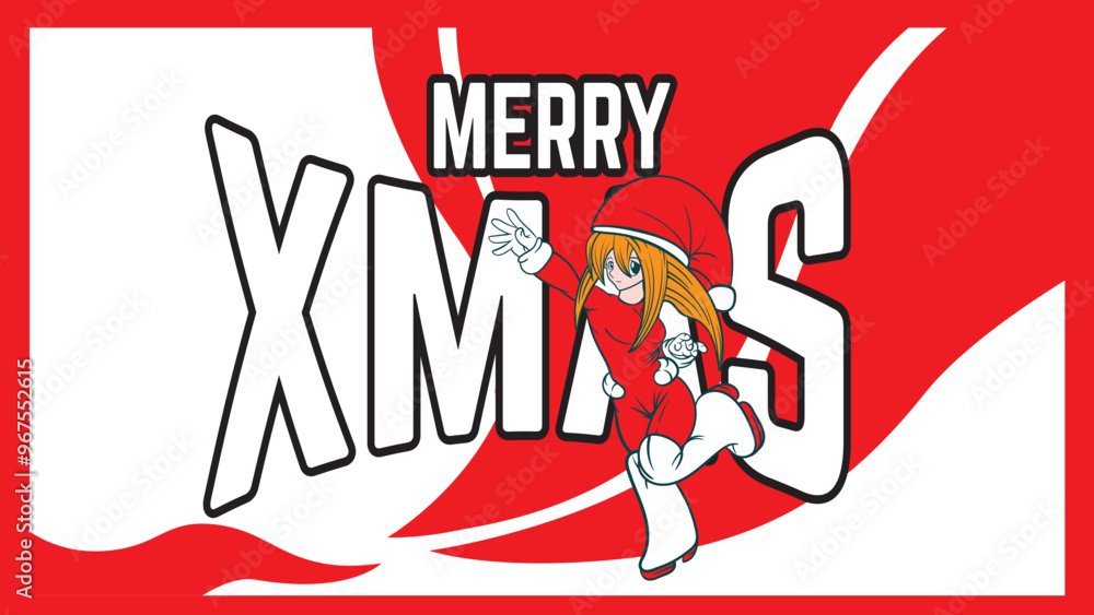 Obraz premium doodle pop art christmas background vector design