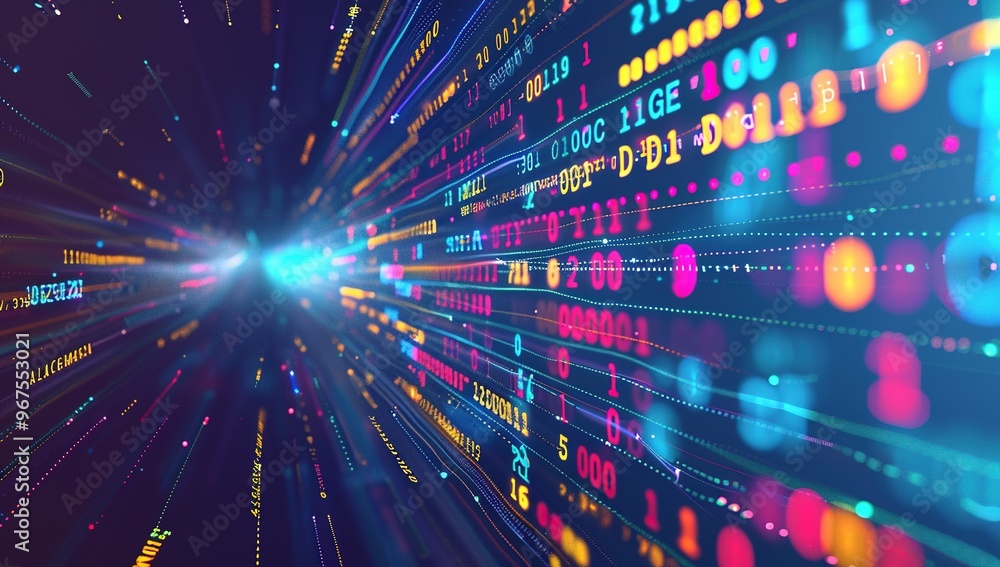 Obraz premium Abstract Particle Technology Background