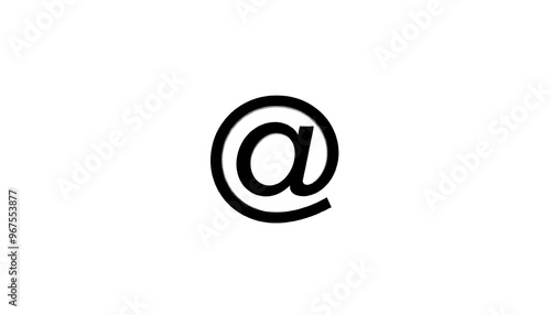 Email at @ symbol on a white background