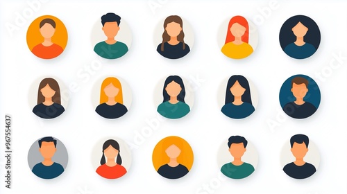 Flat Design Avatars Collection for Profiles