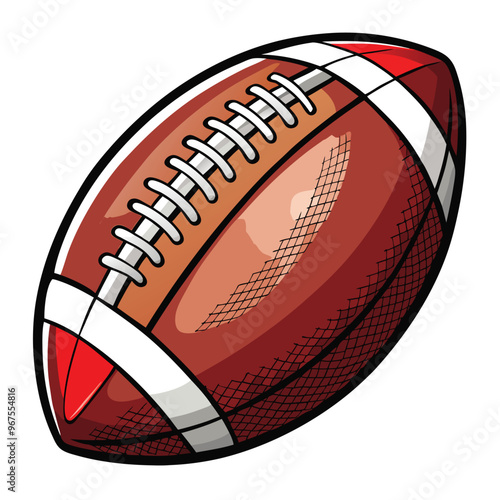 Rugby (american football) ball vactor illustration