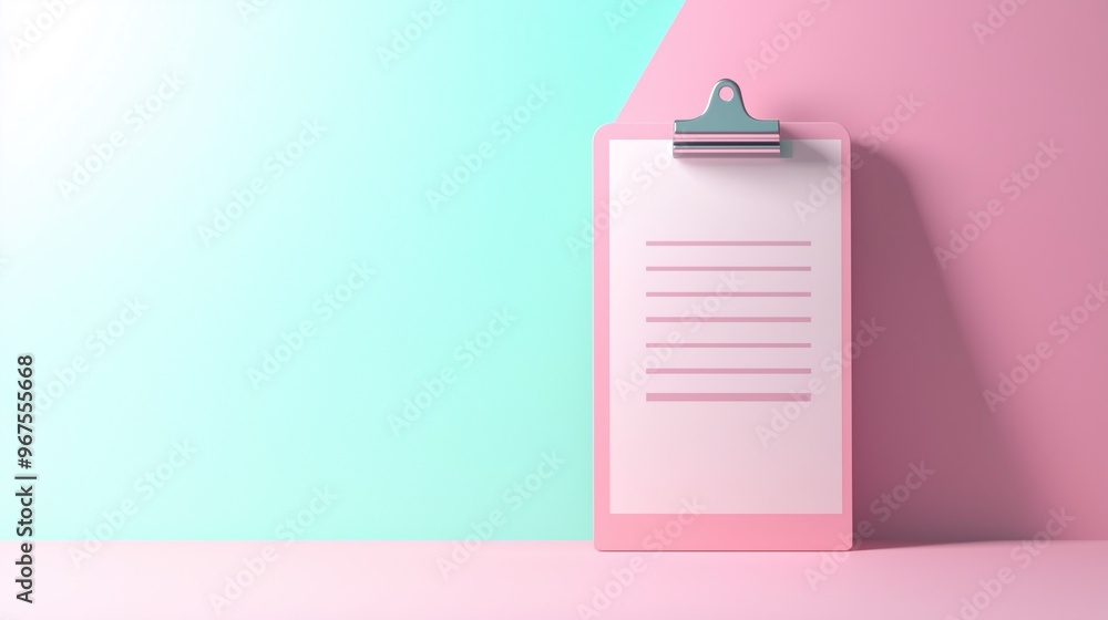 Pastel Clipboard on Two-Tone Background Pastel Clipboard on Two-Tone Background