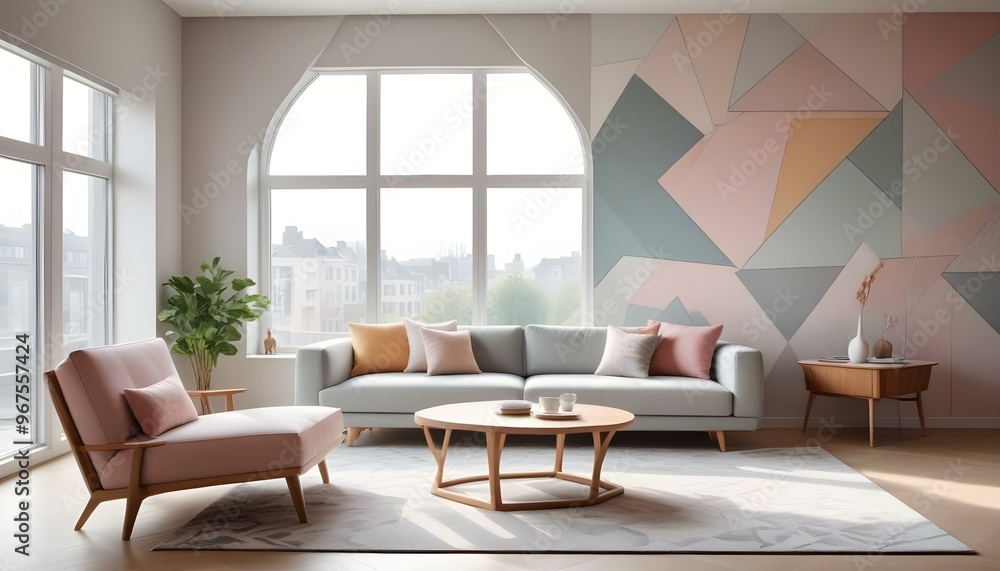 Photo interior modern design room 3d illustration; Photo interior modern design room 3d illustration;