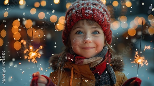 A child writing a letter to Santa Claus, surrounded by festive decorations. Capture the innocence and hope of Christmas traditions