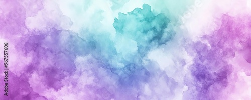 A vibrant abstract background featuring soft clouds in shades of purple and teal, perfect for creative projects and designs.