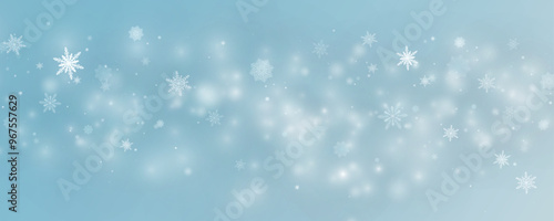 Winter background, snowflakes on a beautiful background, Christmas background for cards, snowfall. Snowy nature landscape, winter dust png.