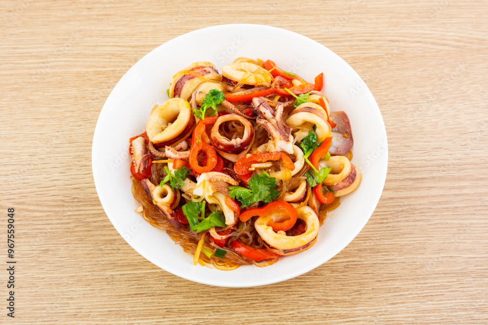 A dish of home-cooked fried squid rings A dish of home-cooked fried squid rings