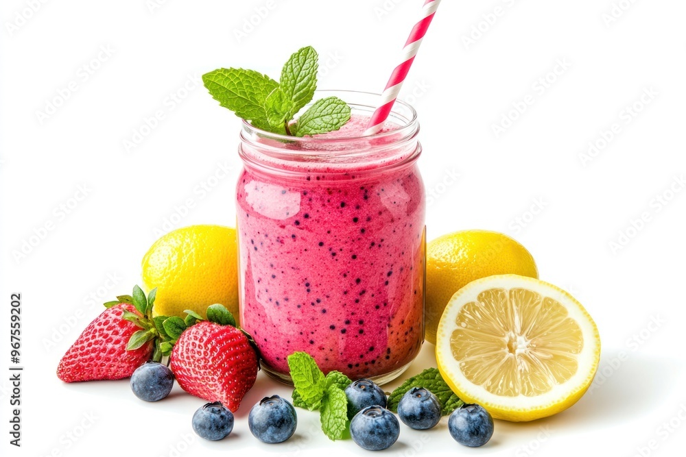 Refreshing Summer Berry Smoothie with Lemon and Mint Refreshing Summer Berry Smoothie with Lemon and Mint