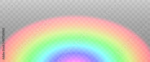 Rainbow icon, rainbow. Raindrops on transparent background. Realistic spectrum rainbow on a transparent background png.