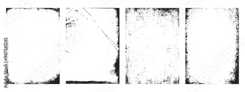 Wallpaper Mural Set of old worn dirty vintage paper background textures. Grunge overlay retro frame for cover, album or poster Torontodigital.ca