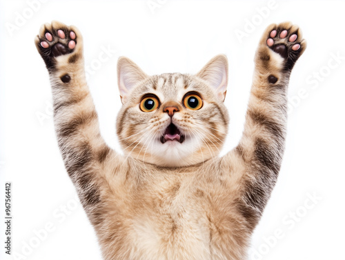 Surprised pretty cat