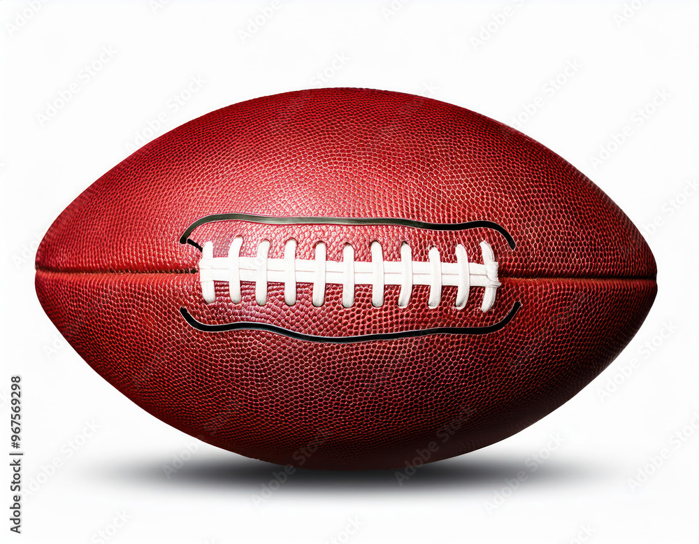 Rugby Sevens Ball, White Background. American Football Ball