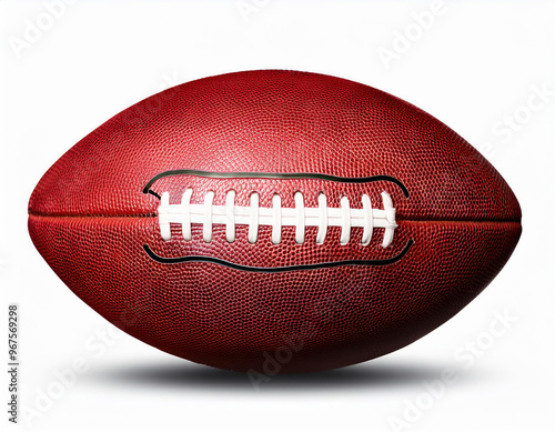 Obraz na płótnie Rugby Sevens Ball, White Background. American Football Ball w salonie