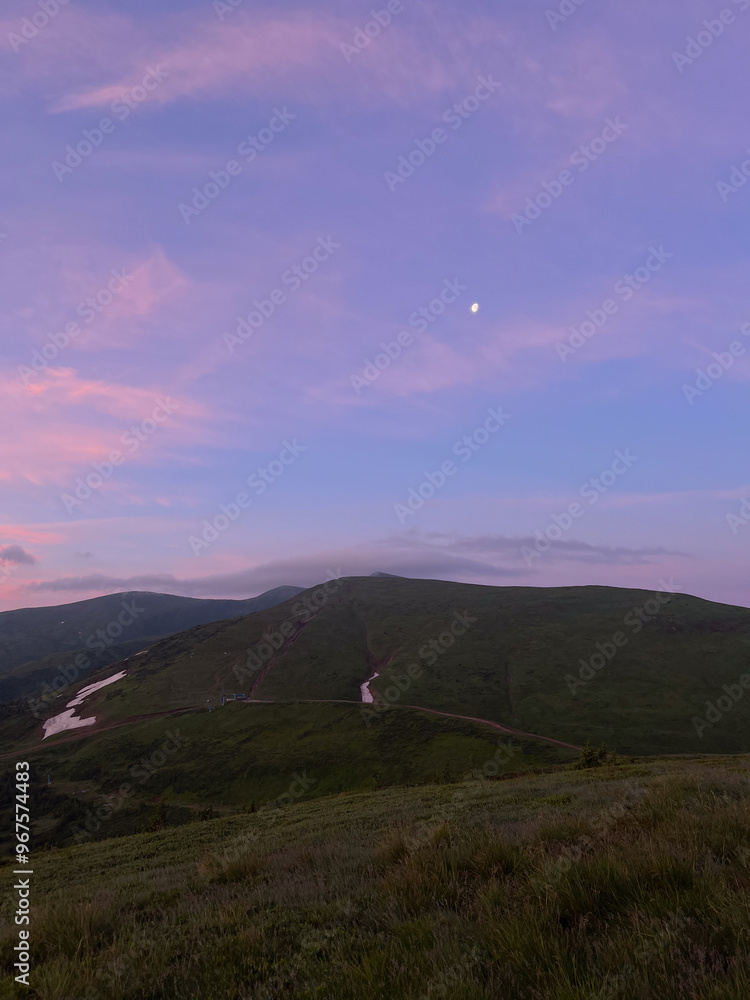 Fototapeta premium sunset in the mountains