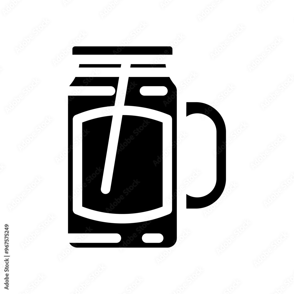 mason jar glass package glyph icon vector. mason jar glass package sign. isolated symbol illustration mason jar glass package glyph icon vector. mason jar glass package sign. isolated symbol illustration