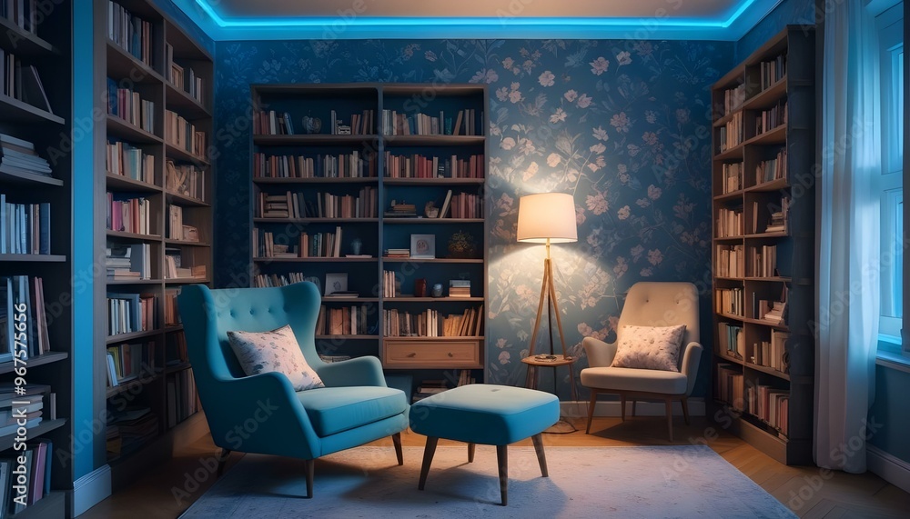 Photo interior modern design room 3d illustration; Photo interior modern design room 3d illustration;