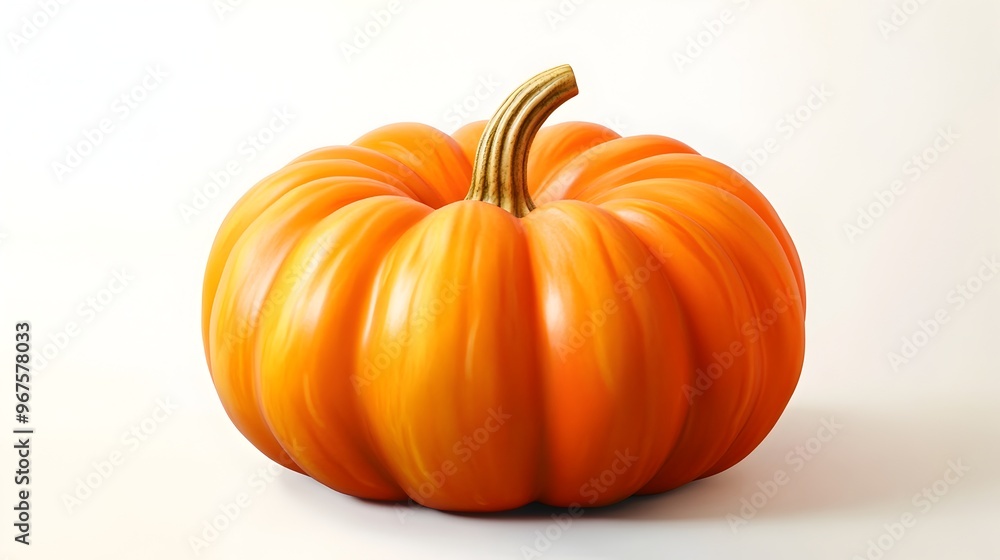 Vibrant Orange Pumpkin Against Neutral Background for Autumn and Thanksgiving Decor Vibrant Orange Pumpkin Against Neutral Background for Autumn and Thanksgiving Decor