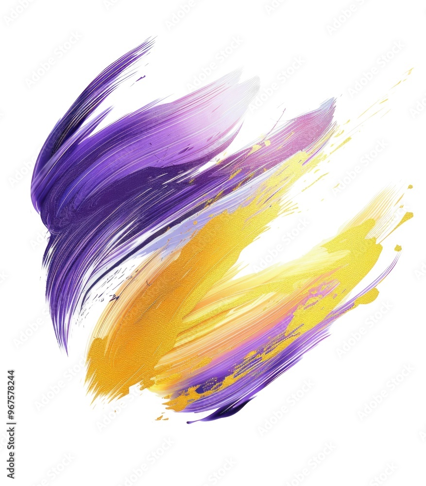 Purple and Golden Paint Splatter Isolated on Png Background. Purple and Golden Paint Splatter Isolated on Png Background.