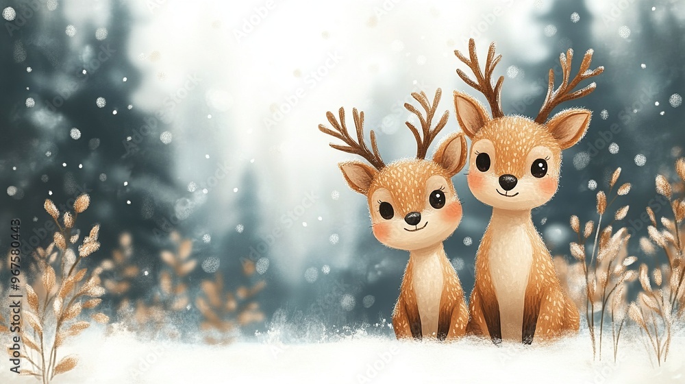 childish christmas illustration, minimalistic childish christmas illustration, minimalistic