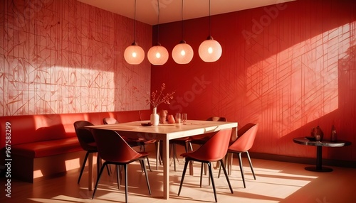 Photo interior modern design room 3d illustration;