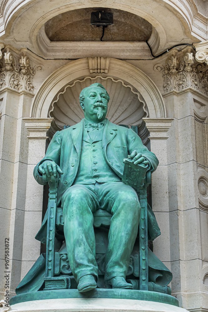 Fototapeta premium Architectural fragments of Benedictine Palace (Palais de la Benedictine, 1852) - neo-Gothic and neo-renaissance styles chateau. Fecamp, Seine-Maritime department, Haute-Normandie, France.