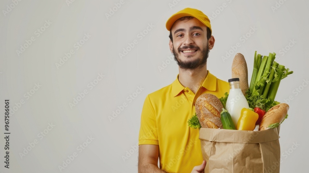 The Smiling Grocery Delivery Person