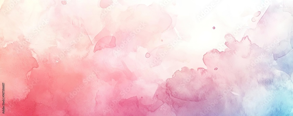 A soft watercolor background blending shades of pink, blue, and white, perfect for creative and artistic projects. A soft watercolor background blending shades of pink, blue, and white, perfect for creative and artistic projects.