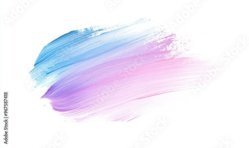 A brush stroke of paint with a pink, purple and blue hue